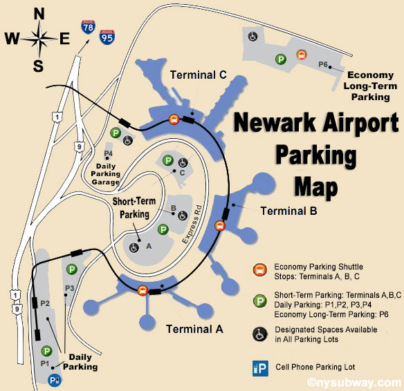 Newark Airport Parking Map V.1 